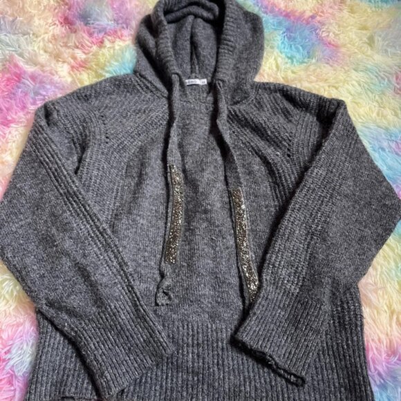 Brand new ladies' fashionable warm and comfortable knitted hooded sweatshirt - Picture 1 of 2